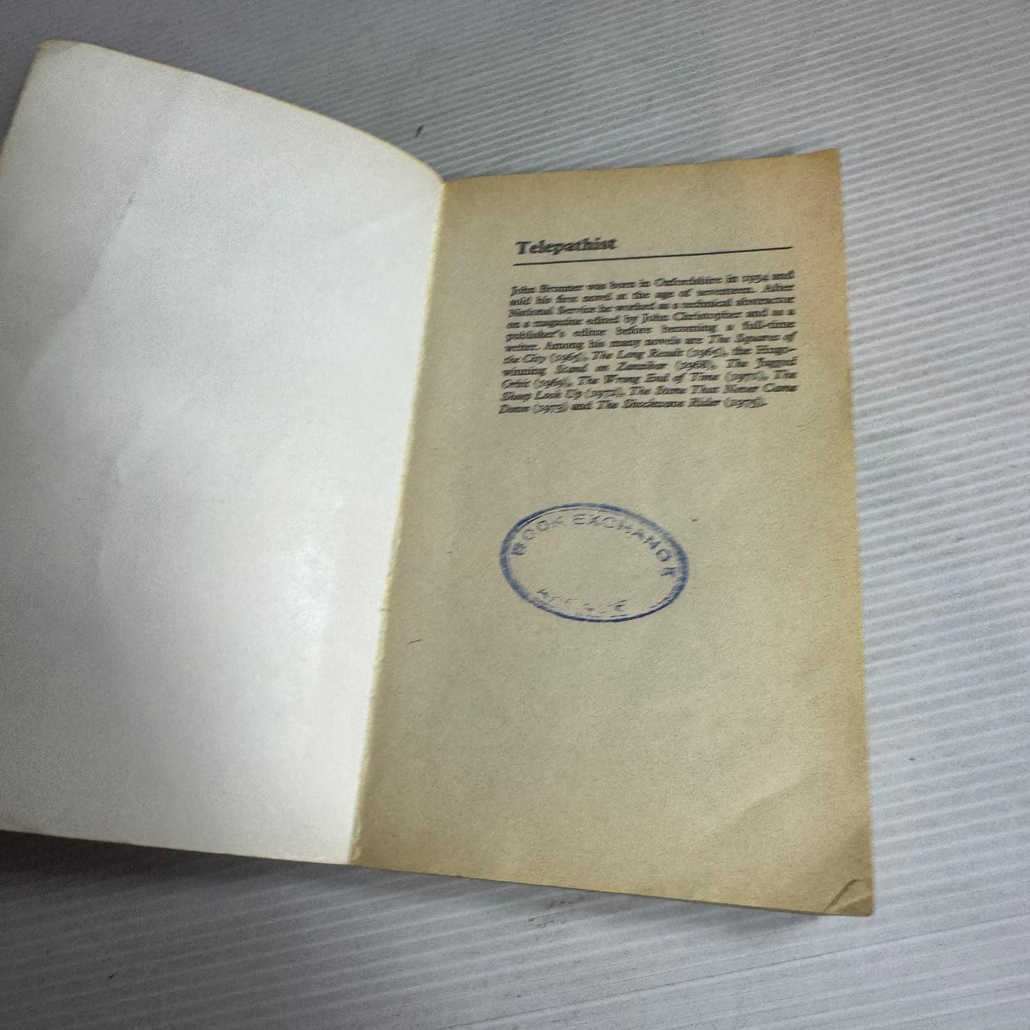 Telepathist - John Brunner (Vintage 1965)