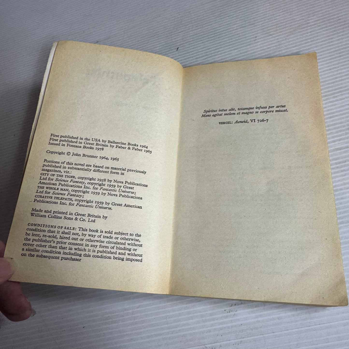 Telepathist - John Brunner (Vintage 1965)