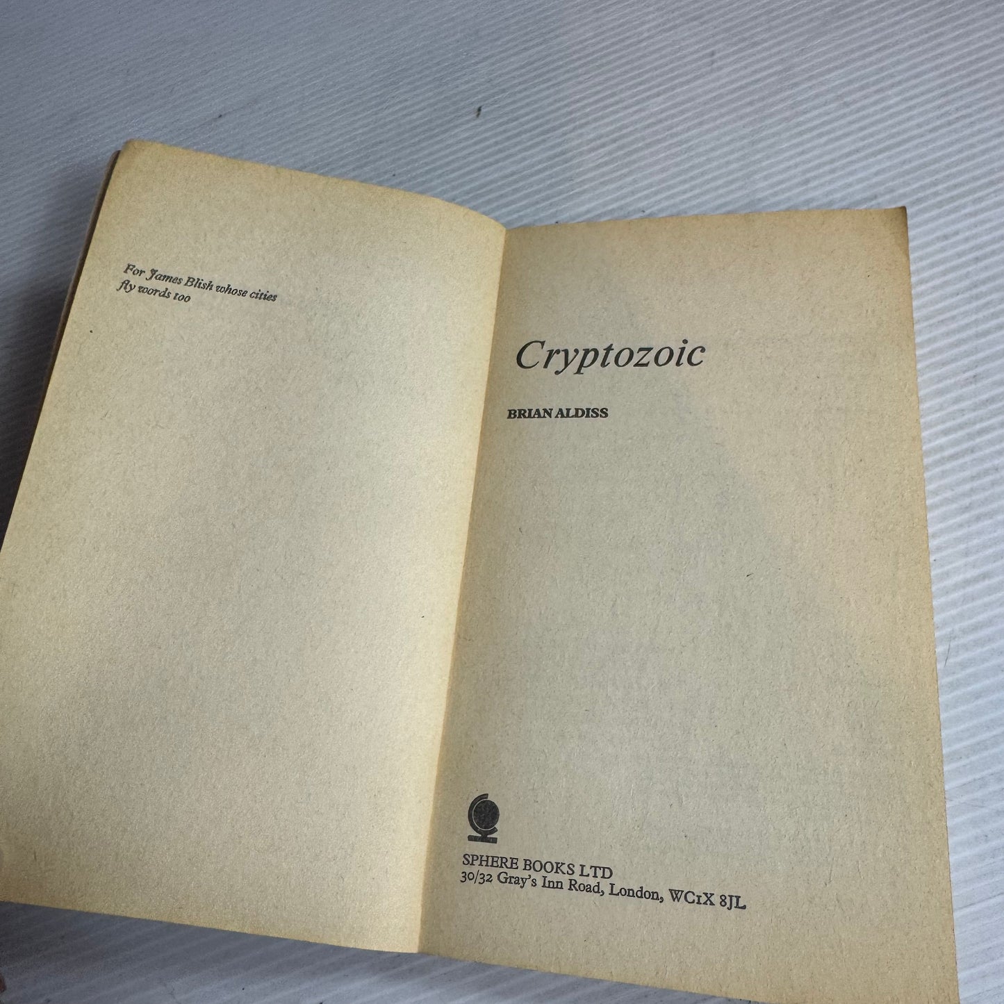 Cryptozoic - Brain Aldiss (Vintage 1973)