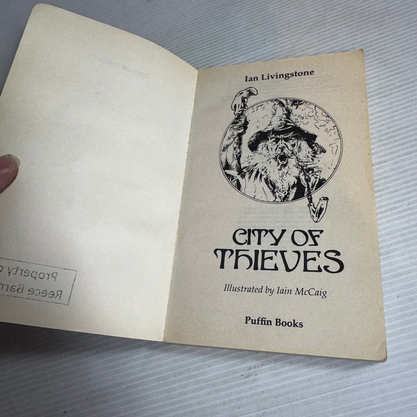 City Of Thieves - Ian Livingstone (Fighting Fantasy Gamebook) (Vintage 1983)
