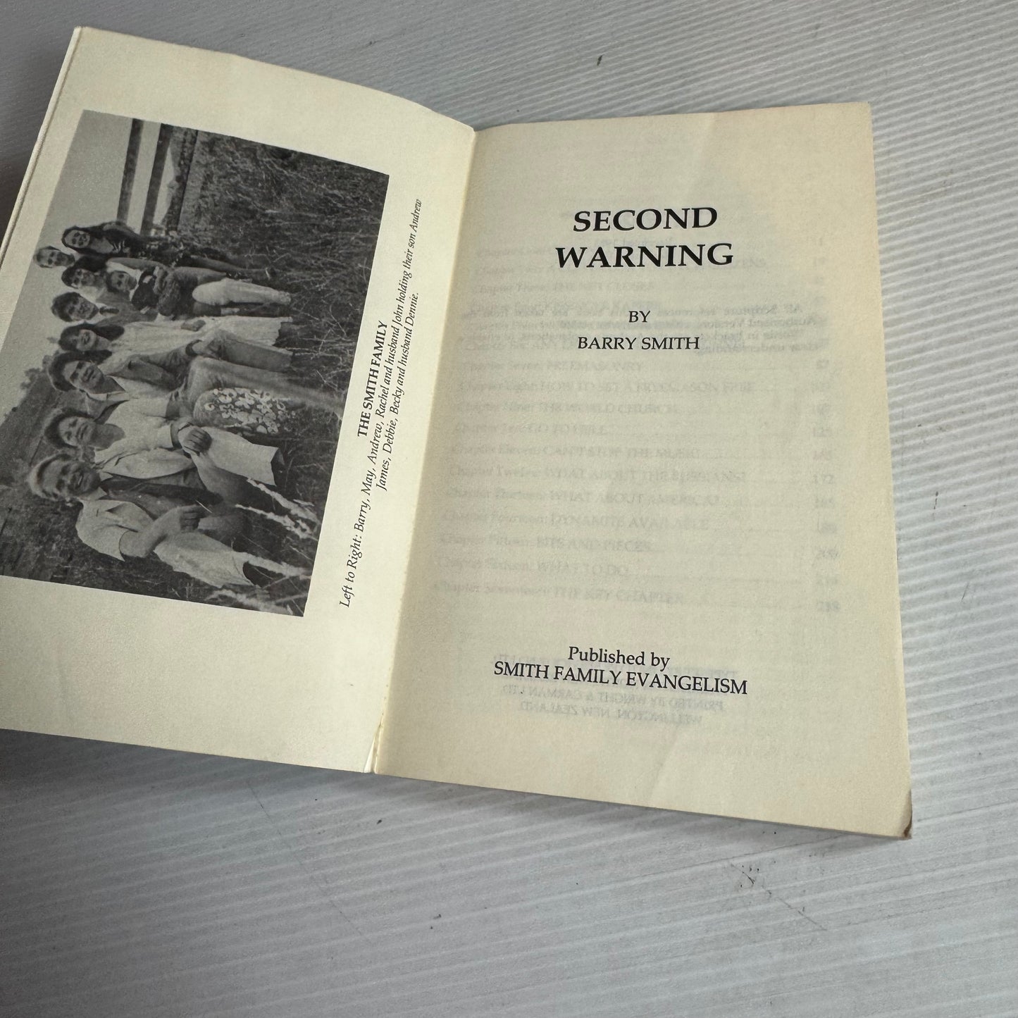 Second Warning - Barry R. Smith (Vintage 1986)