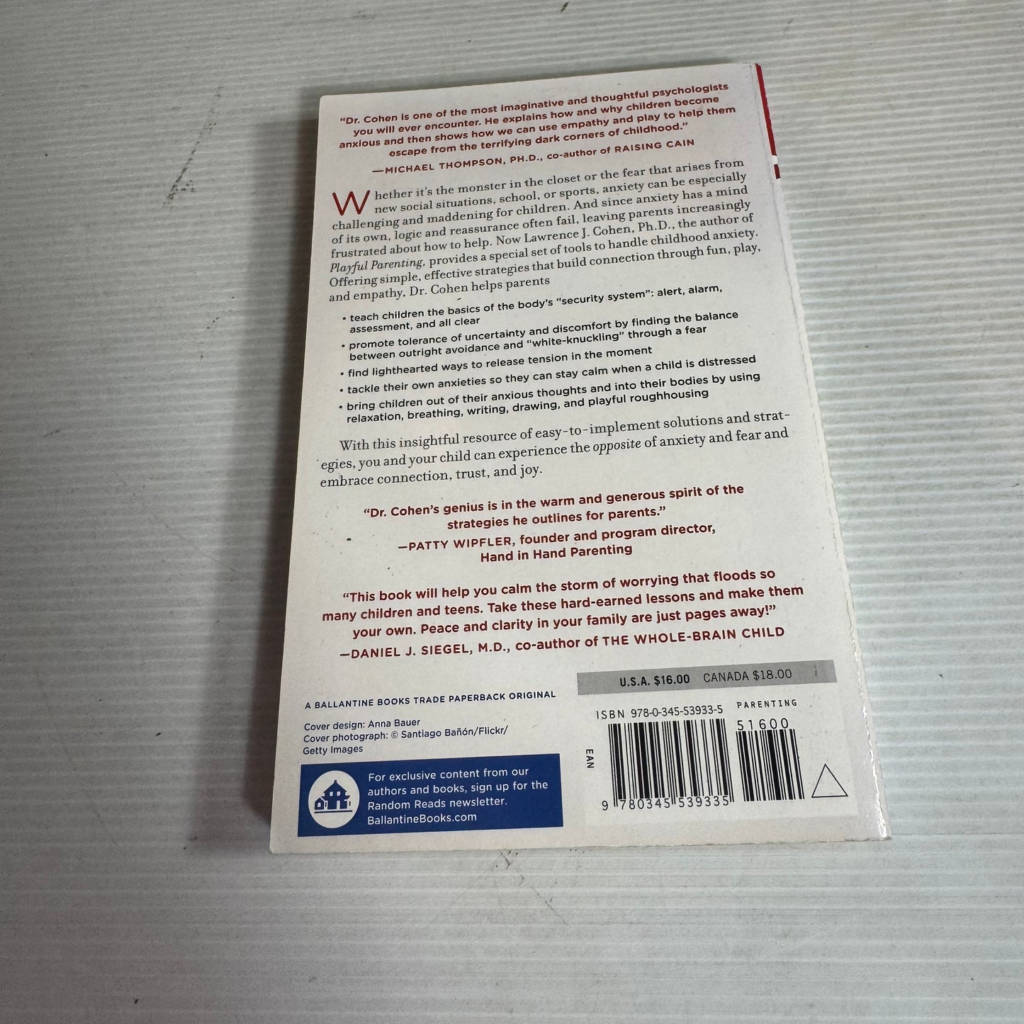 The Opposite Of Worry: A Playful Parenting Approach To Childhood Anxieties and Fears - Lawrence J. Cohen