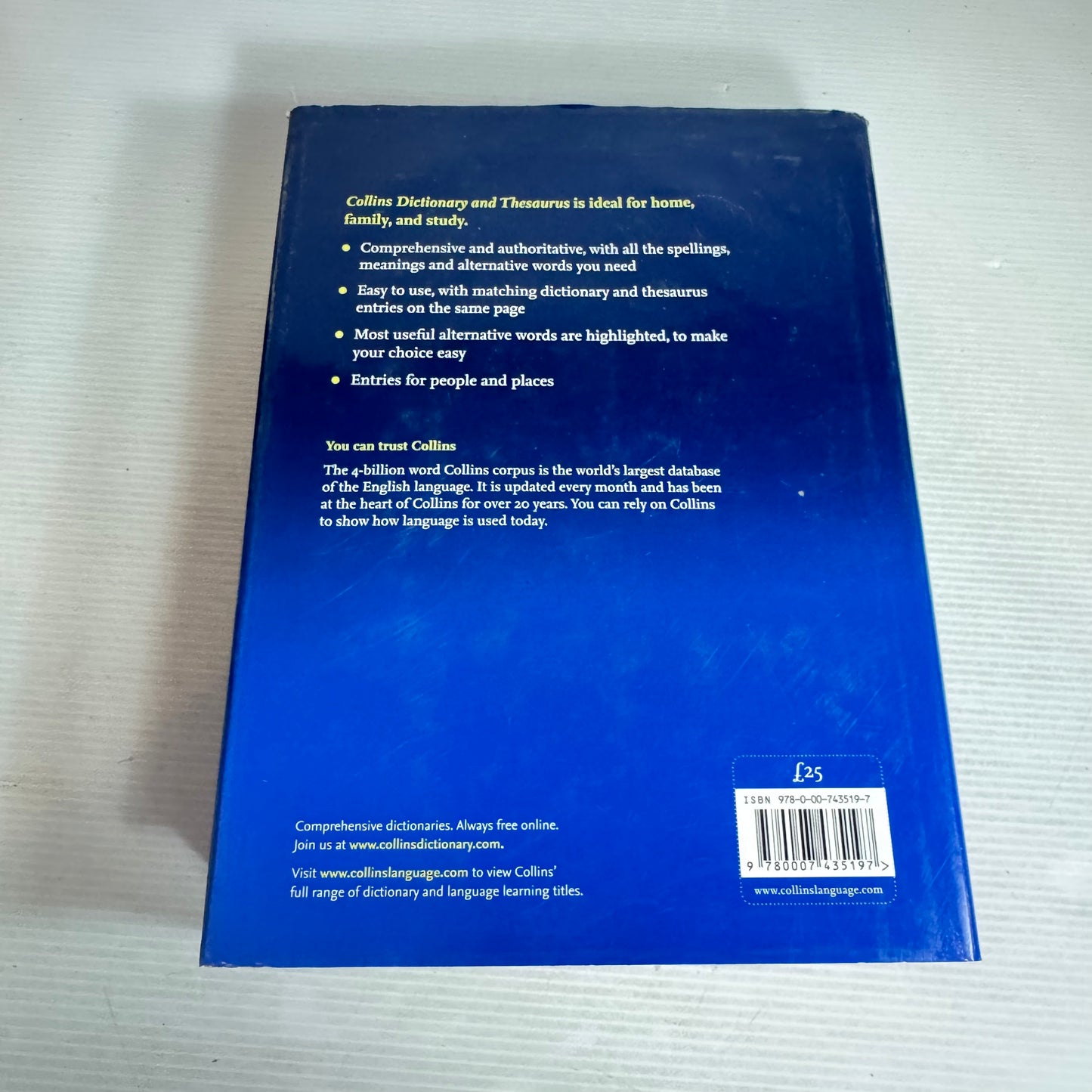 Collins Dictionary & Thesaurus : The Two Books Every Home Needs in a Single Volume