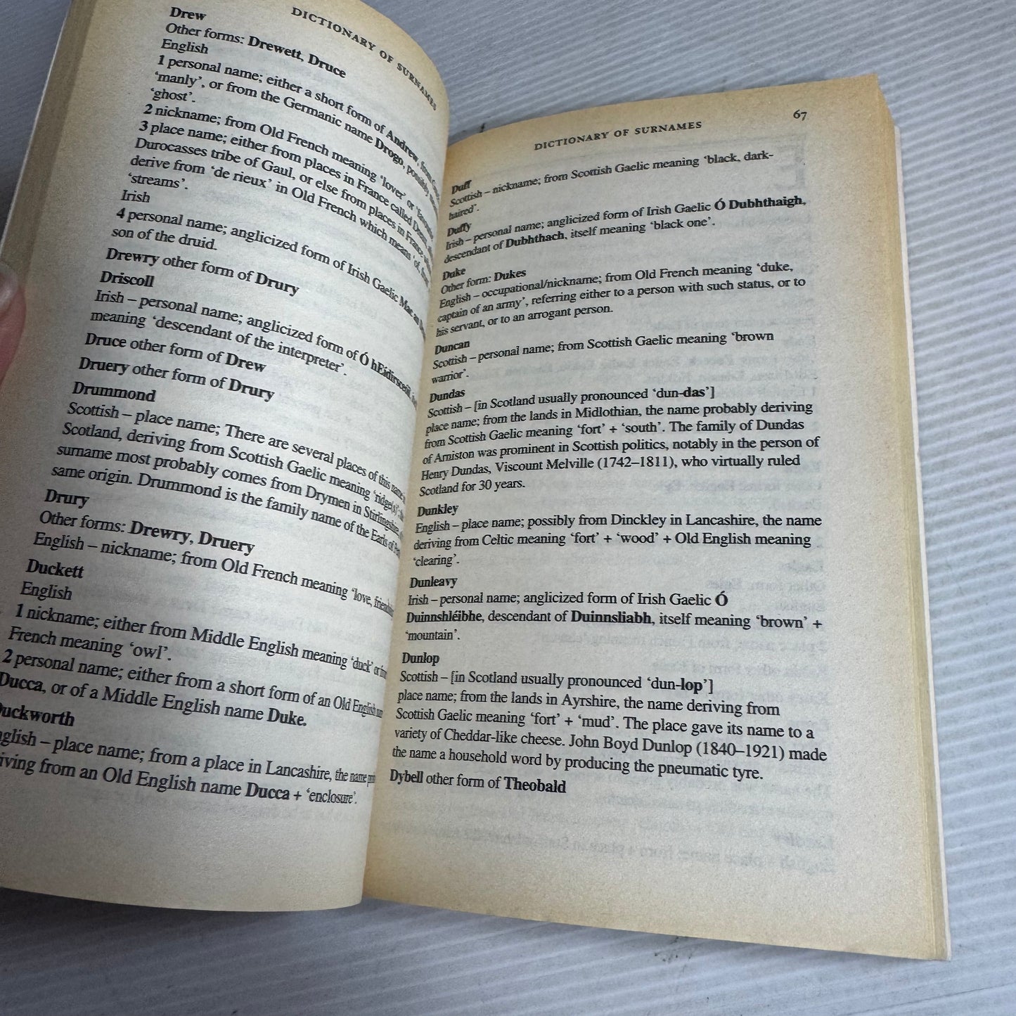 The Wordsworth Dictionary of Surnames - Terry Freedman & Iseabail Macleod