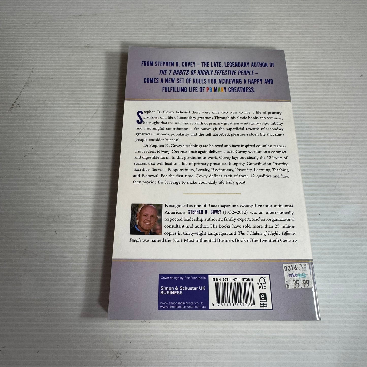 Primary Greatness : The 12 Levers of Success - Stephen R. Covey