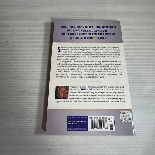 Primary Greatness : The 12 Levers of Success - Stephen R. Covey