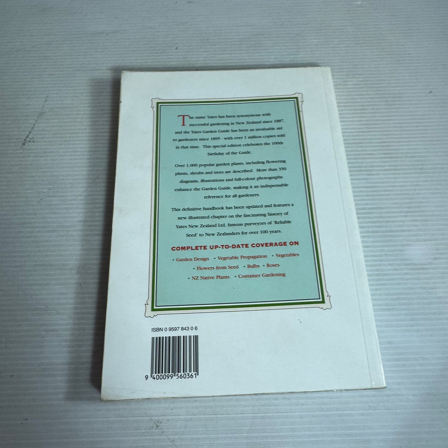Yates Garden Guide : Centennial Edition 1895-1995