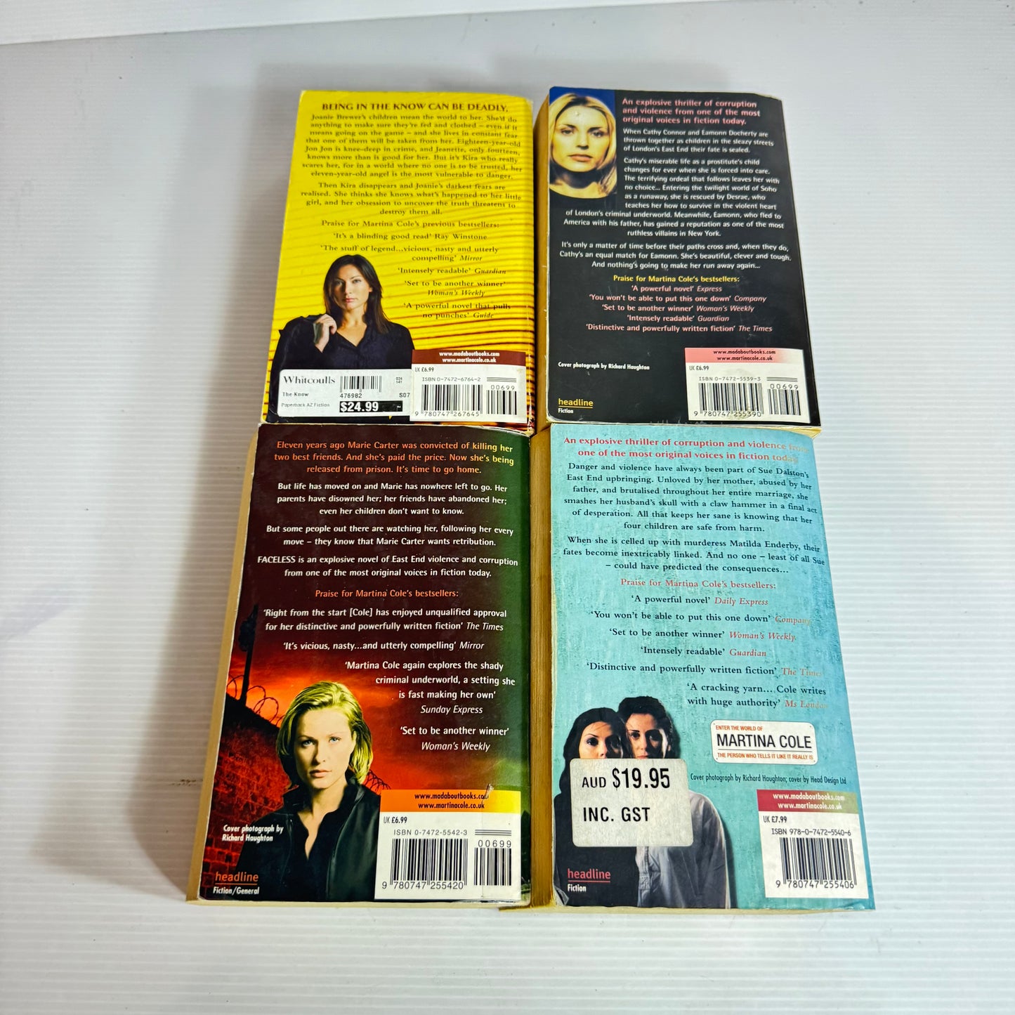 Martina Cole Small Paperback Book Bundle x 4 Books