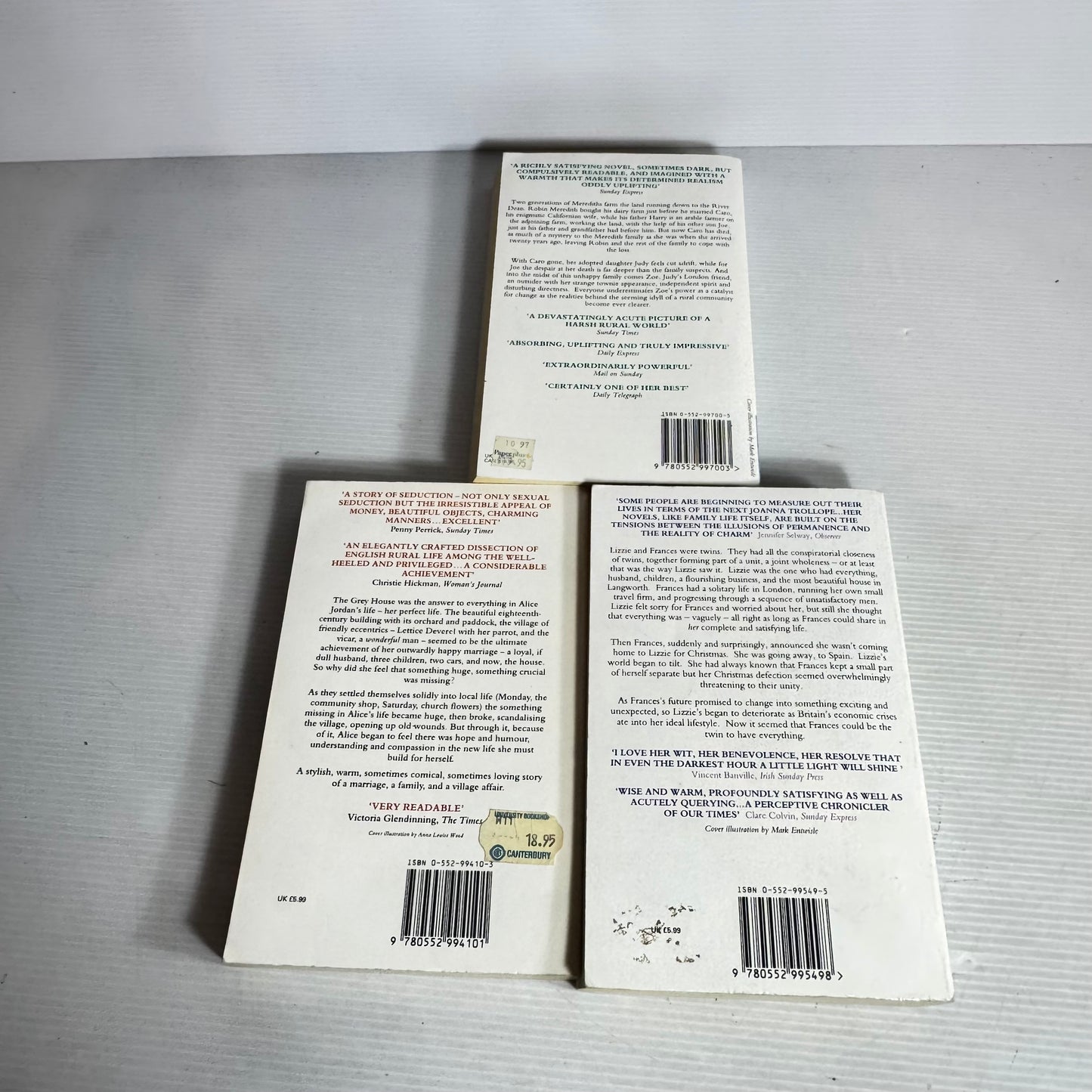 Joanna Trollope Book Bundle x 3 : Next of Kin, A Village Affair, A Spanish Lover (2988)