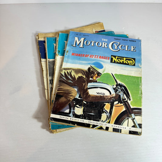 The Motor Cycle Vintage Magazine Book Bundle x 6 (Vintage 1948-1957) (2547)