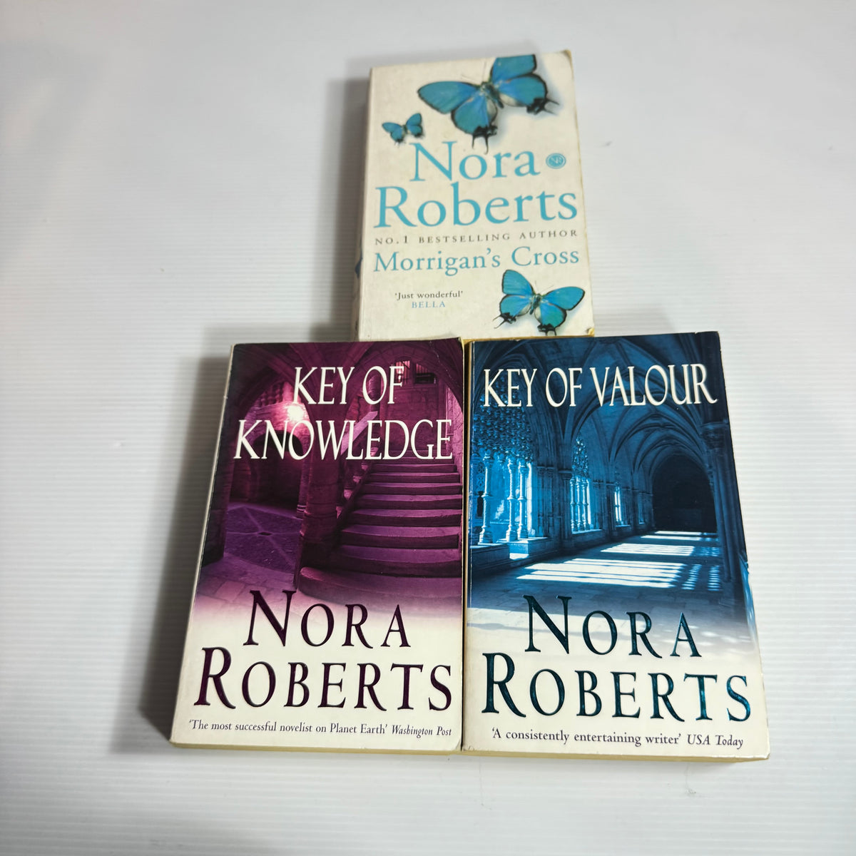 Nora Roberts Book Bundle x 3 : Morrigan's Cross, Key of Valour, Key of Knowledge (3275)
