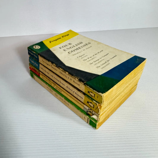Vintage Penguin Play Book Bundle x 5 Books 14 x Plays : Various Playwriters (1957-1958) (2219)
