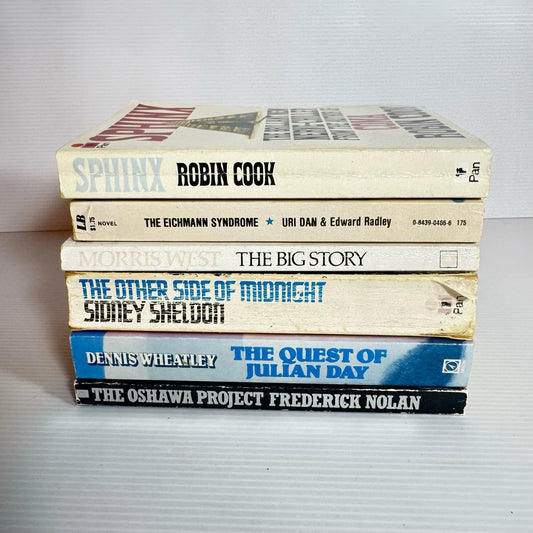 Thriller Book Bundle x 6 Books : Various Authors (Vintage 1976-1989 (2157)