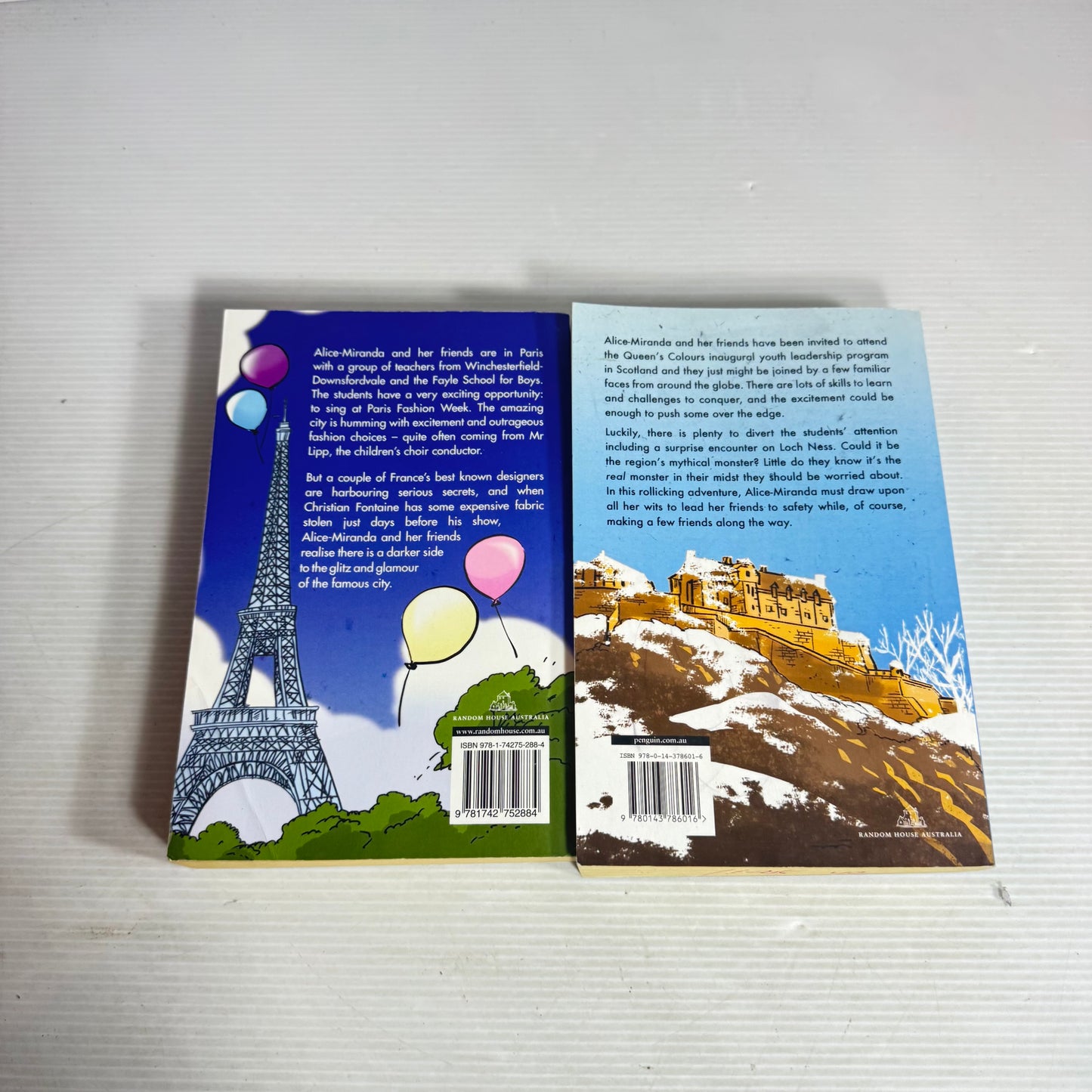 Jacqueline Harvey Book Bundle x 2 : Alice Miranda in Scotland & Alice Maranda in Paris (2984)