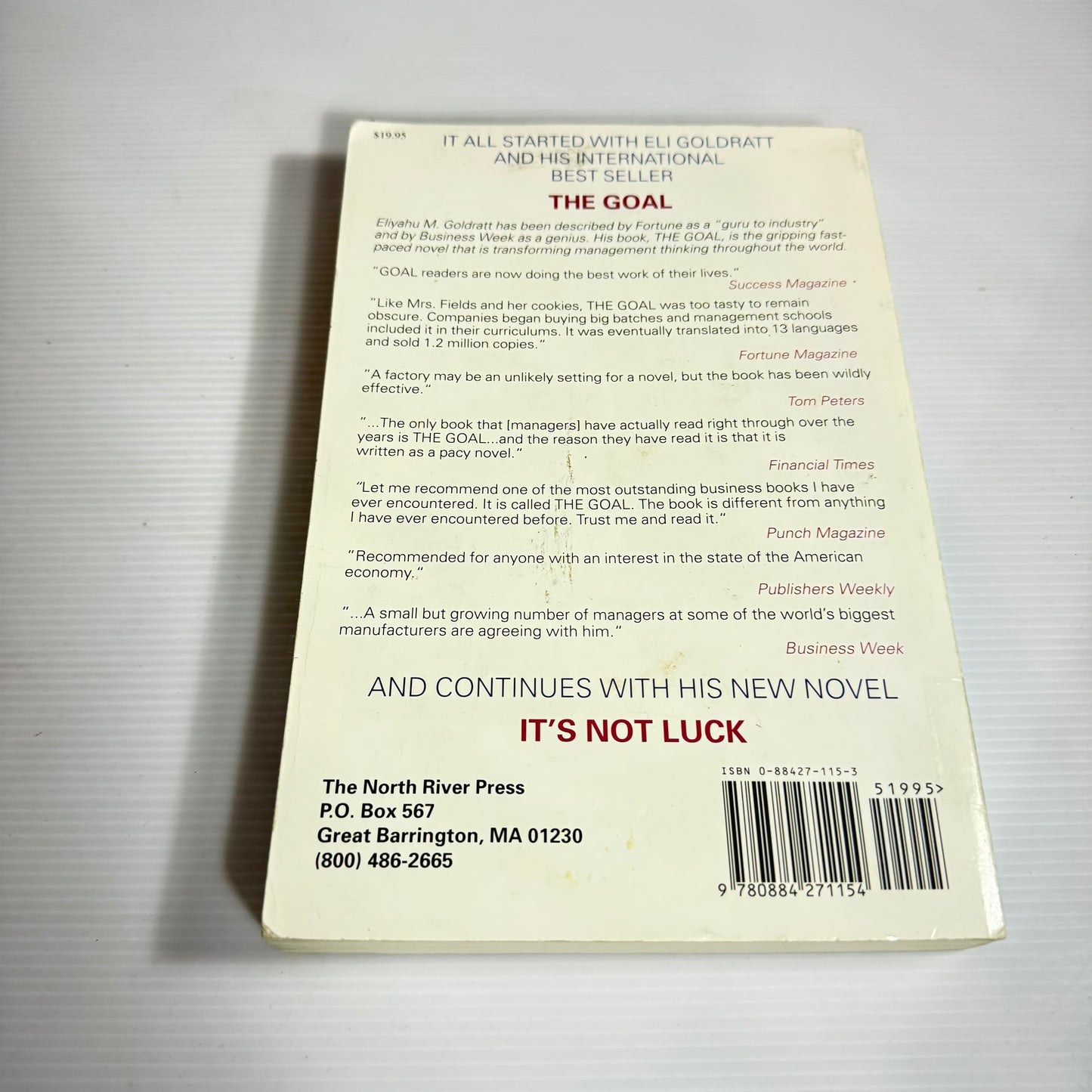 It's Not Luck - Euyahu M. Goldratt