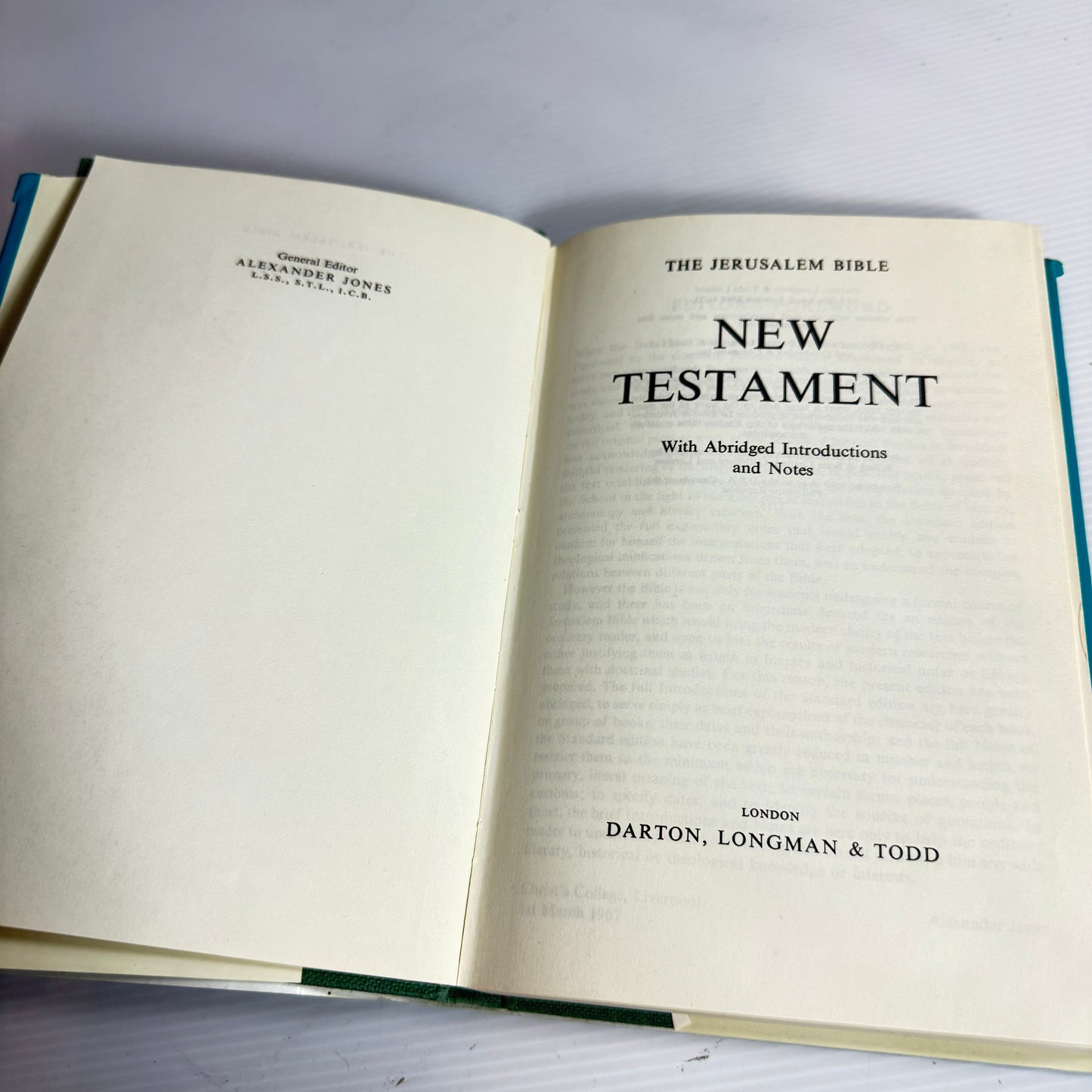 The Jerusalem Bible : New Testament - Reader's Edition