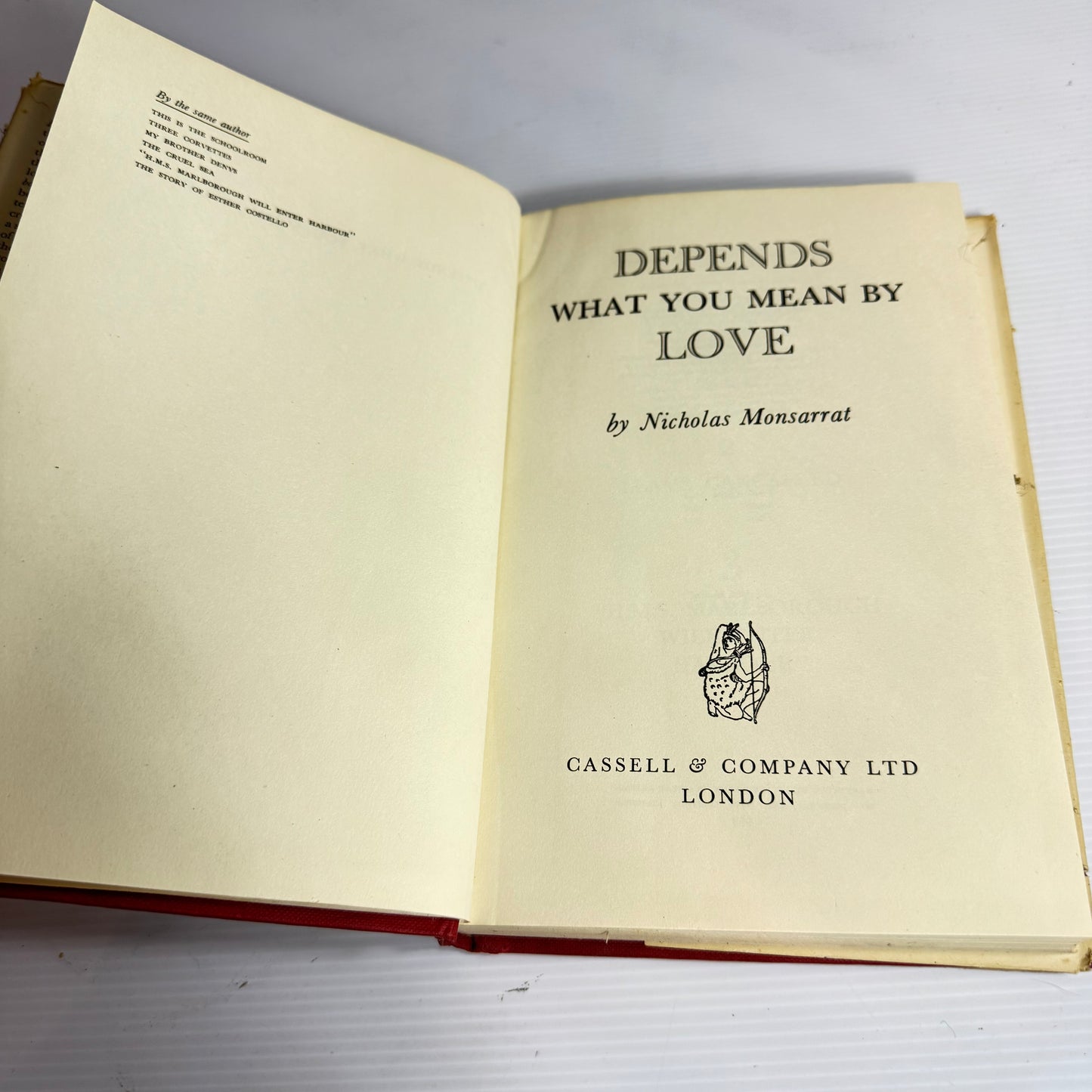 Depends What You Mean By Love - Nicholas Monsarrat (Vintage 1954)