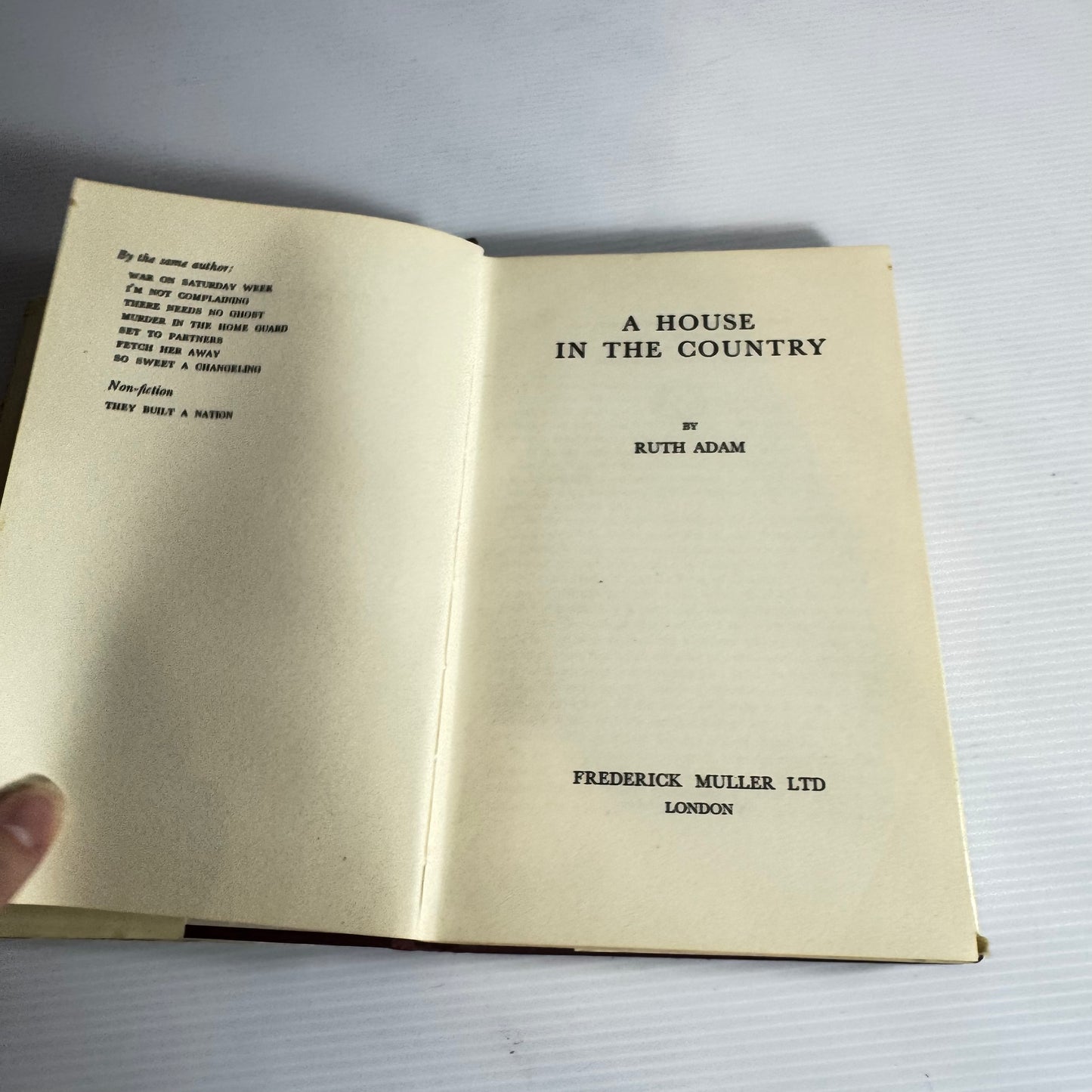 A House In The Country - Ruth Adam (Vintage 1963 First Edition)