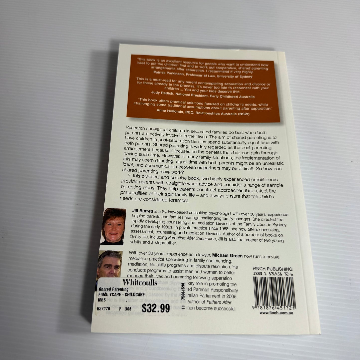 Shared Parenting : Raising Your Children Cooperatively After Separation - Jill Burrett & Michael Green