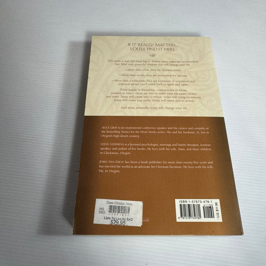 Lists to Live By : The First Collection - Alice Gray, Steve Stephens, John Van Diest
