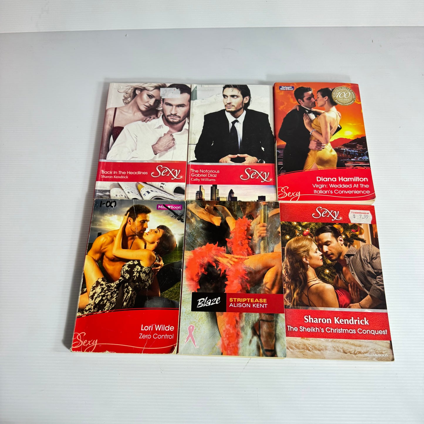 Mills & Boon Sexy and Blaze Book Bundle x 6 Books (3148)