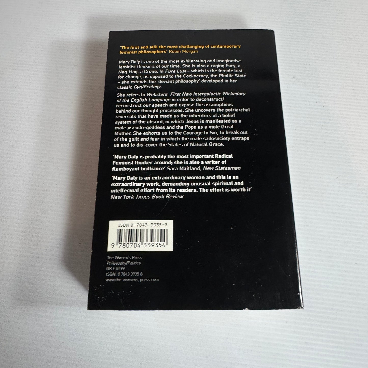 Pure Lust : Elemental Feminist Philosophy - Mary Daly