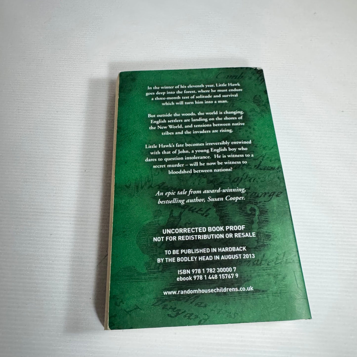 Ghost Hawk - Susan Cooper (Uncorrected Book Proof)