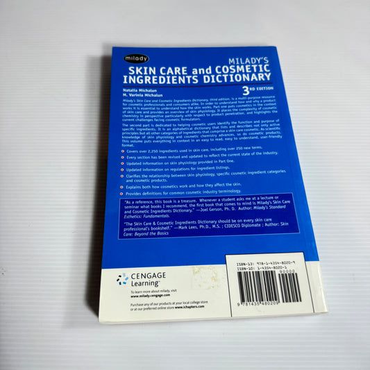 Milday's Skin Care and Cosmetic Ingredients Dictionary (3rd Ed.) - Natalia Michalun & M. Varinia Michalum