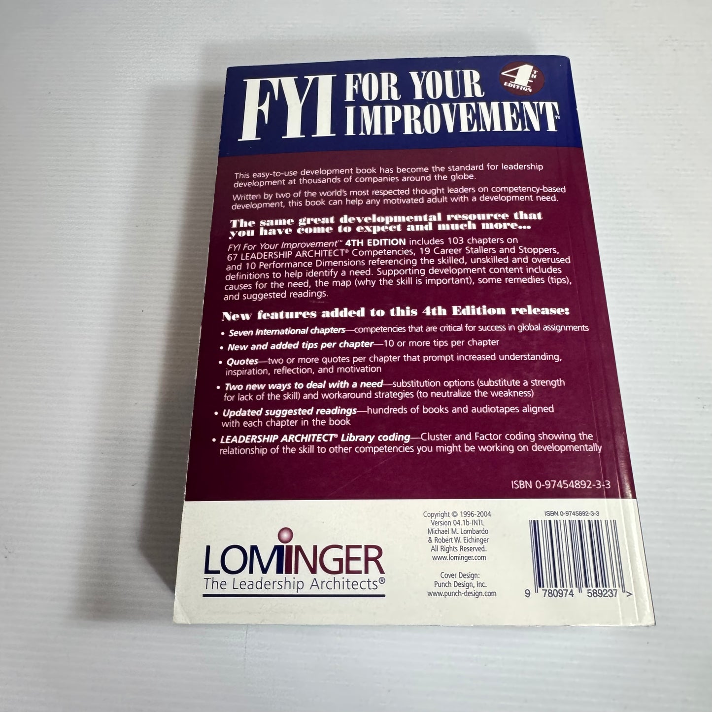 FYI: For Your Improvement - Michael M. Lombardo And Robert W. Eichinger