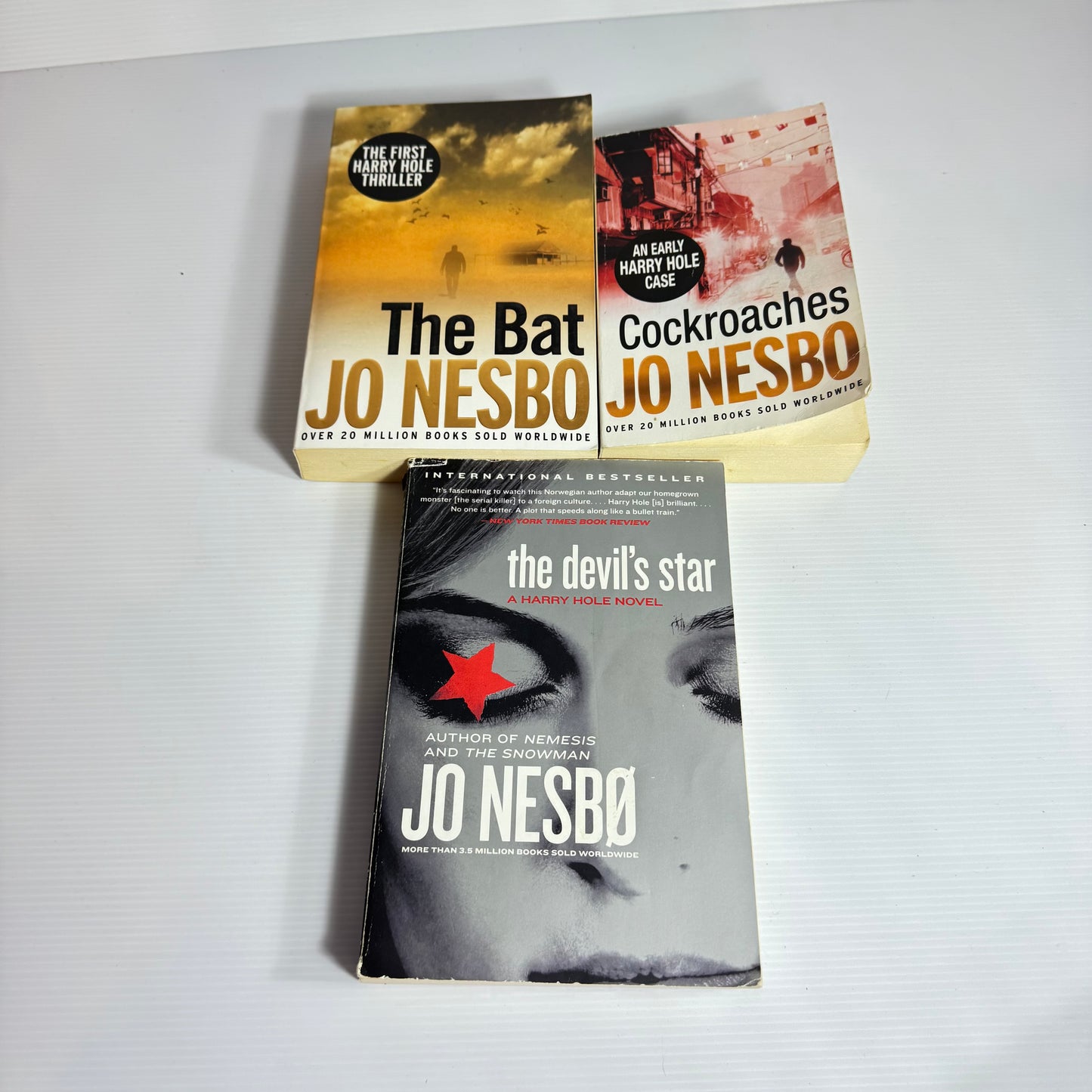 Jo Nesbo Book Bundle x 3 : Cockroaches, The Bat, The Devil's Star (3090)