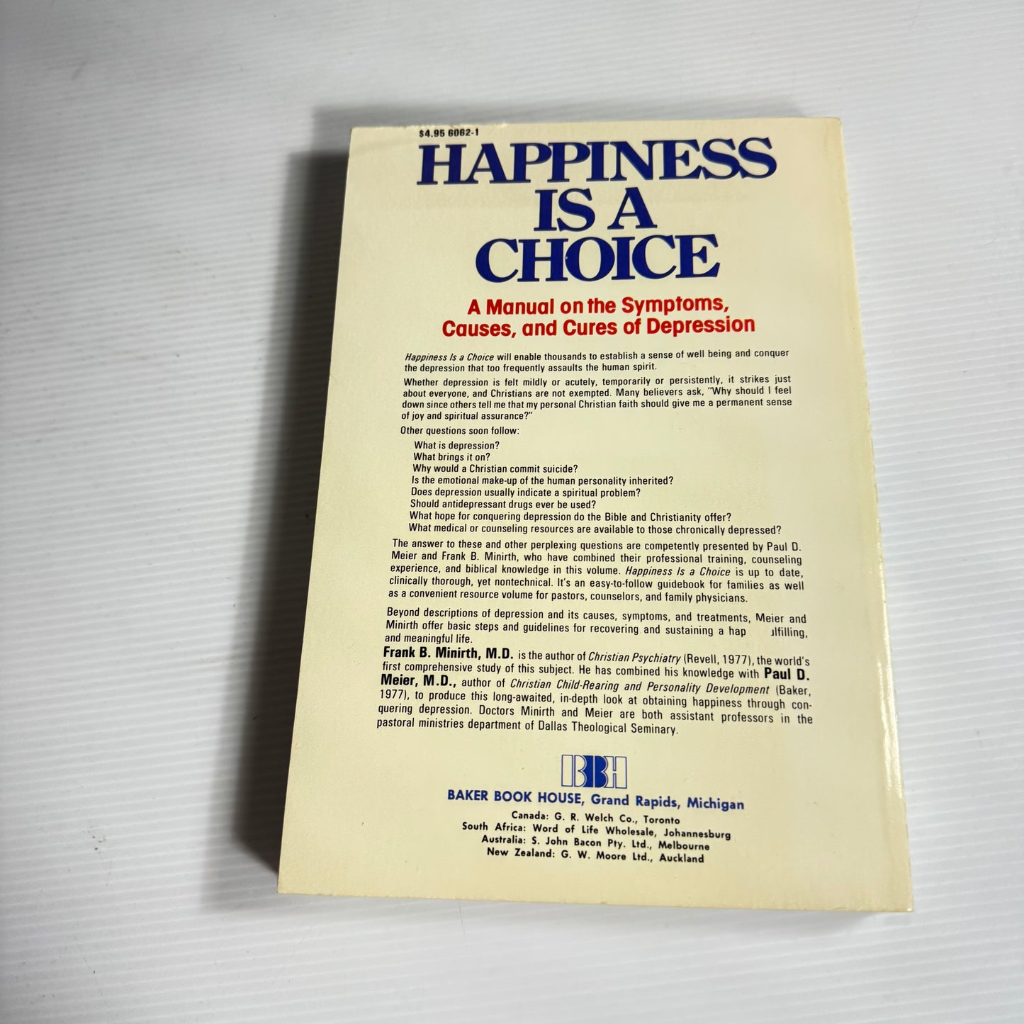 Happiness Is A Choice - Paul Tournier