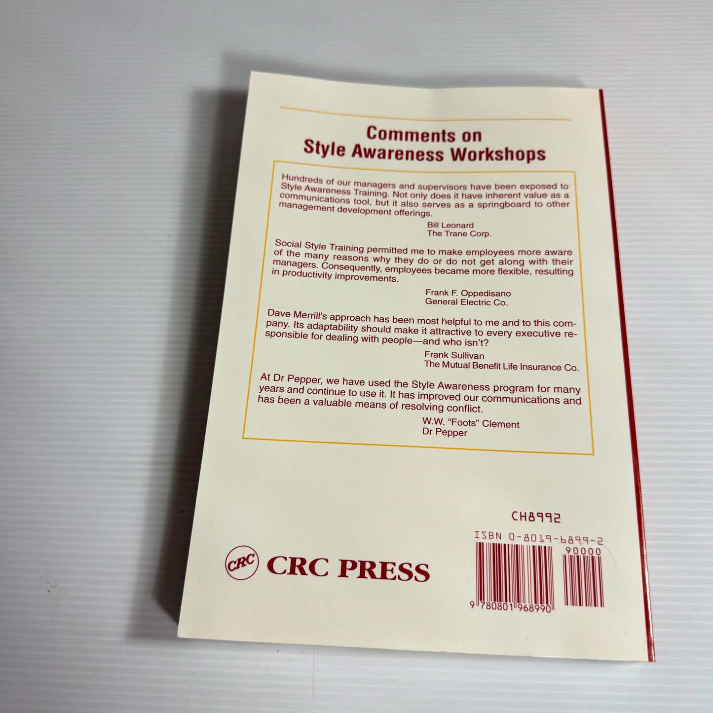 Personal Styles And Effective Performance - David W. Merrill And Roger H. Reid