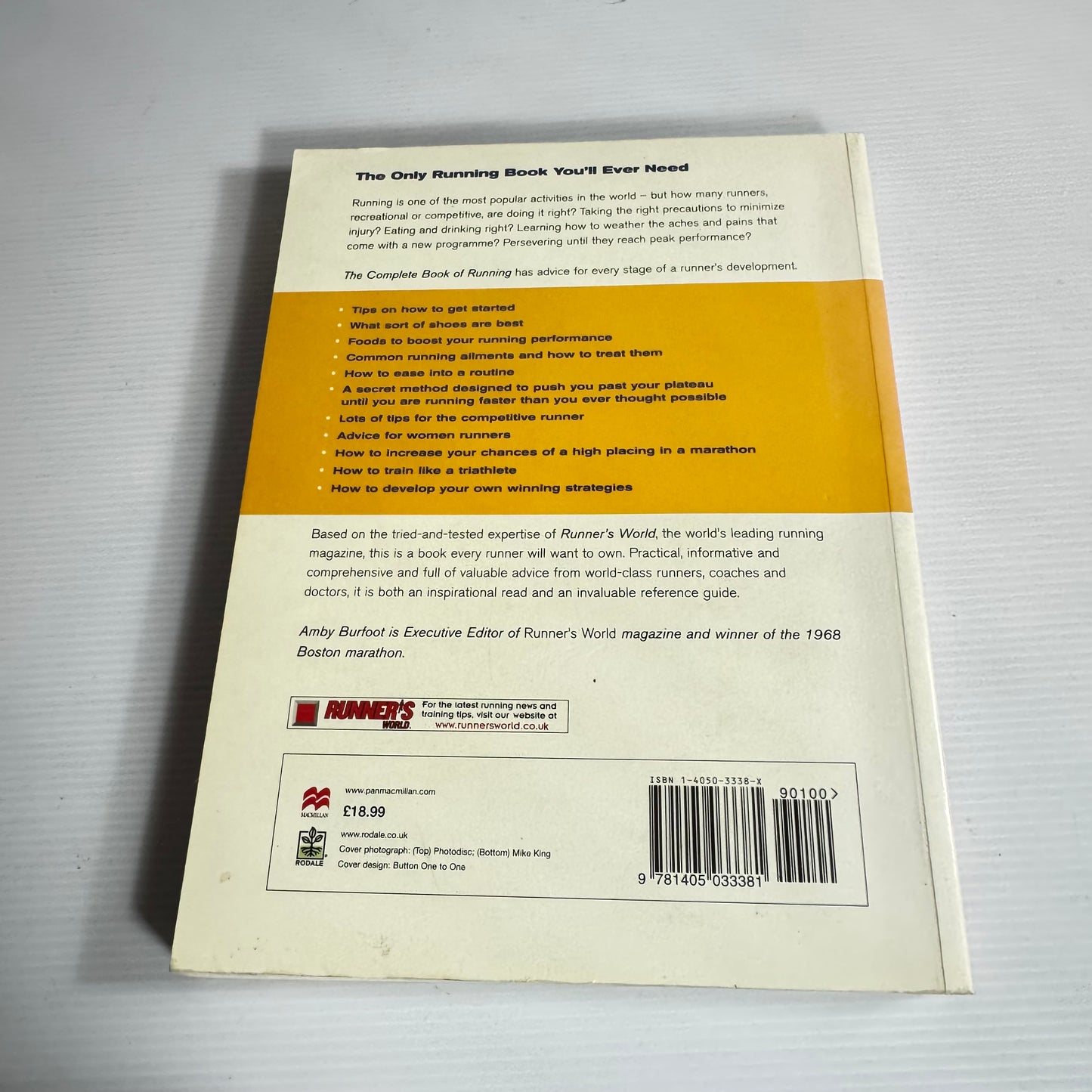 The Runner's World Complete Book of Running - Edited by Amby Burfoot