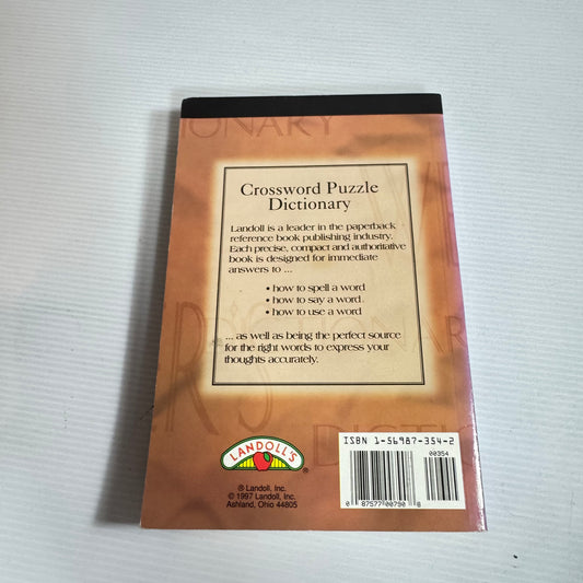 Webster's Crossword Puzzle Dictionary