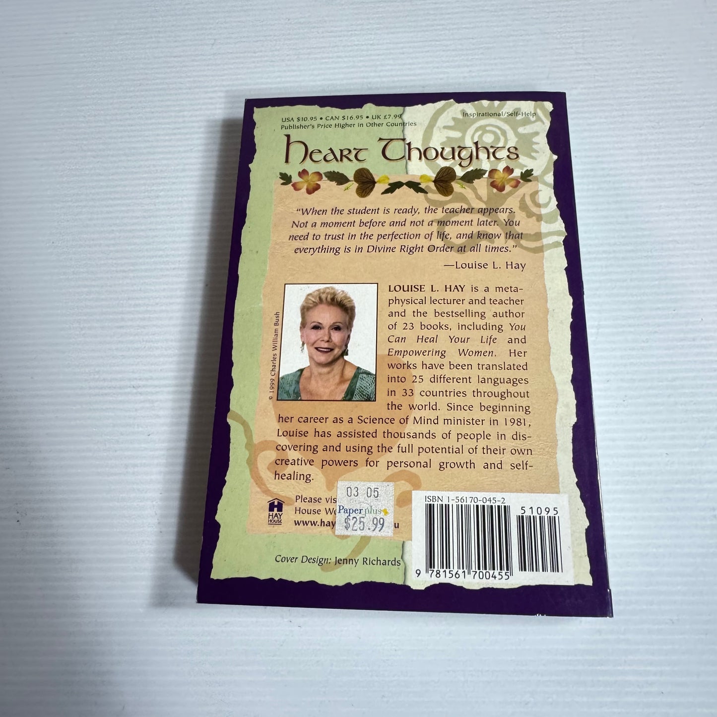 Heart Thoughts: A Treasury Of Inner Wisdom - Louise L. Hay