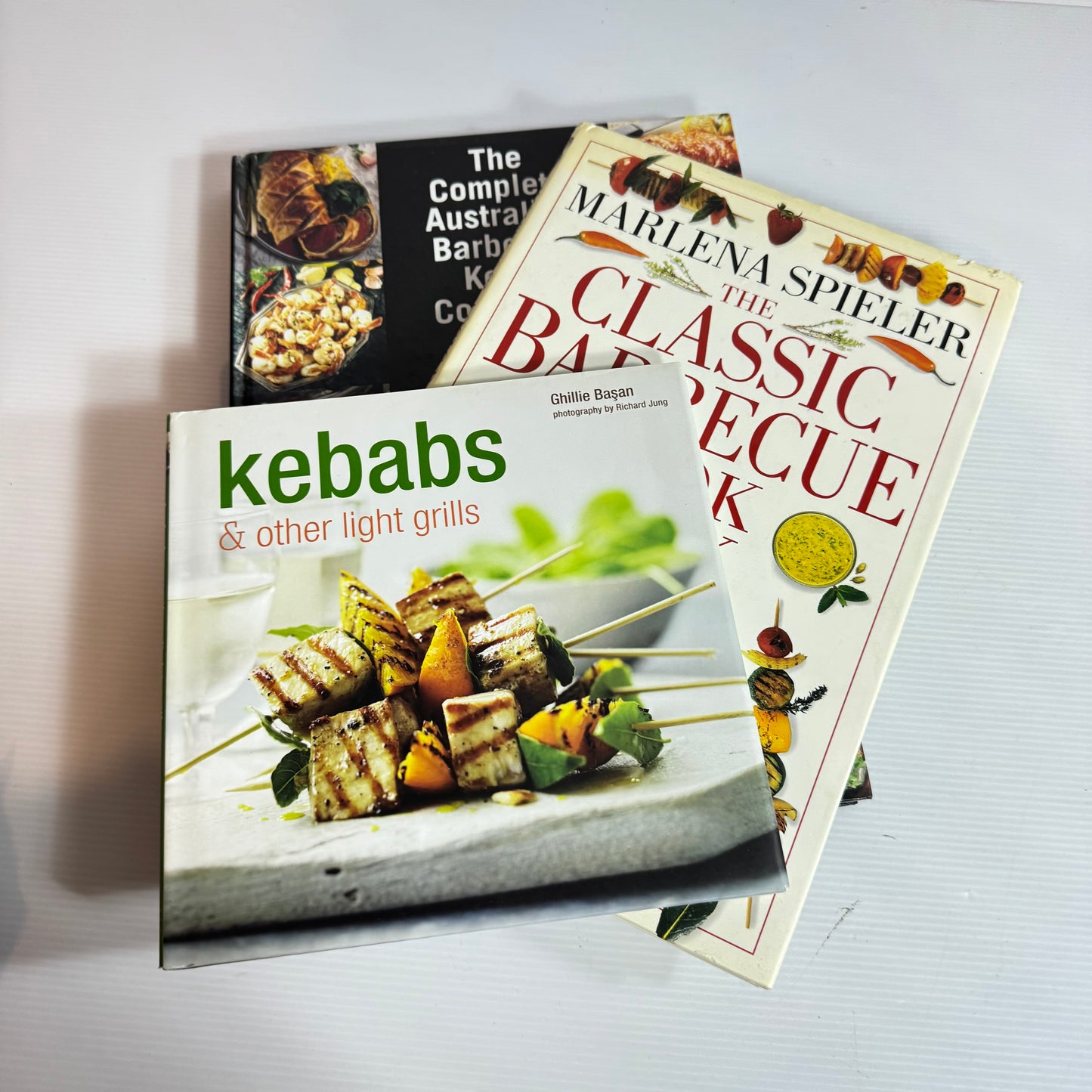 Barbecue Cookbook Bundle x 3 : Kebabs & Other Light Grills - Ghillie Basan, The Classic Barbecue Cookbook - Marlena Spieler, The Complete Australian Barbecue Kettle Cookbook - Weber(3313)