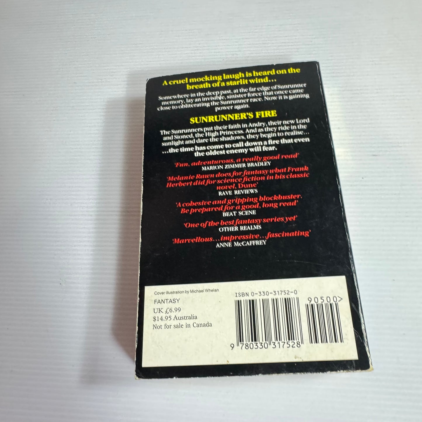 Sunrunners Fire : Book 3 In The Epic Dragon Prince Series - Melanie Rawn (Vintage 1990)