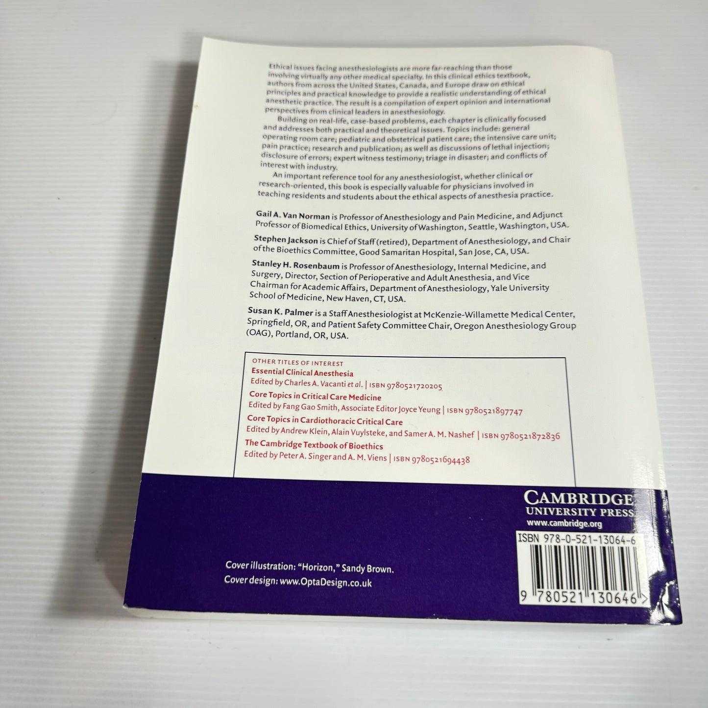 Clinical Ethics In Anesthesiology : A Case-Based Textbok - Gail A. Van Norman