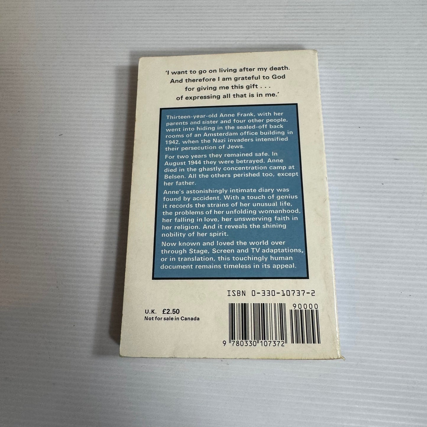The Diary of Anne Frank - Illustrated (Vintage 1954)