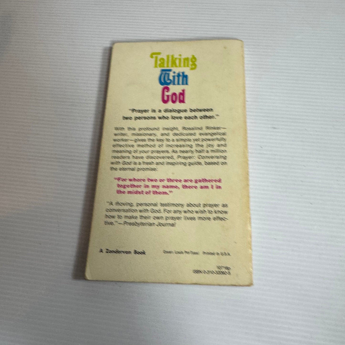 Prayer: conversing With God - Rosalind Rinker (Vintage 1977)
