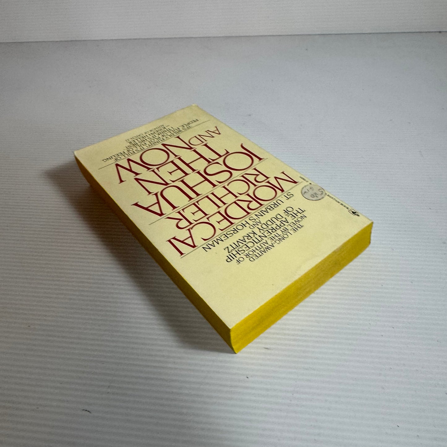 Joshua Then And Now - Mordecai Richler (Vintage 1981)
