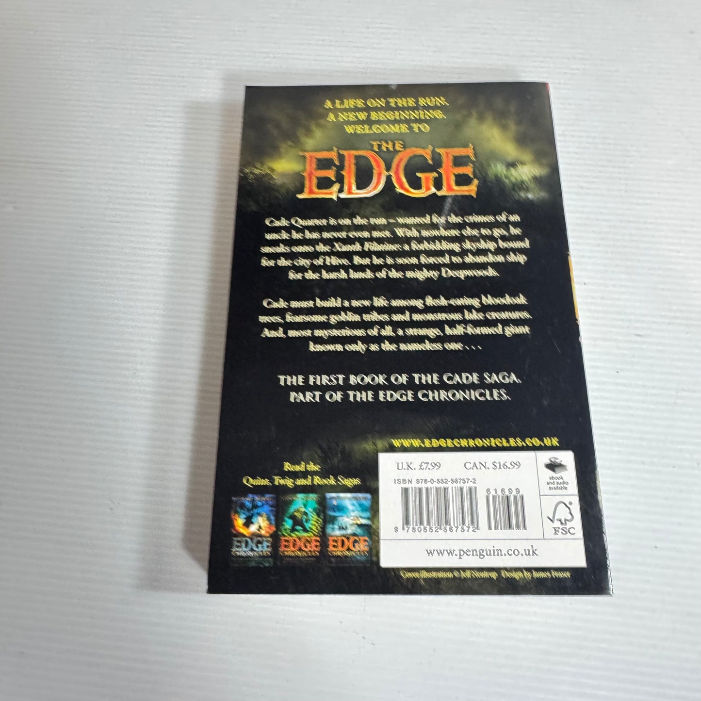 The Edge Chronicles : The Nameless One : Book 1 of The Cade Saga - Stewart & Riddell (New)