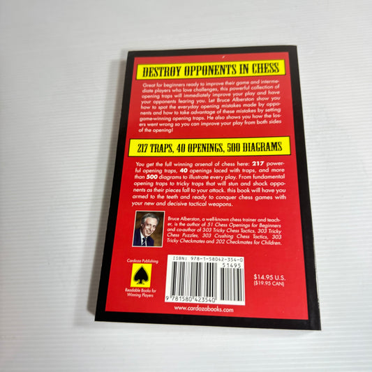 Savage Chess Opening Traps : 217 Game-Changing Traps - Bruce Alberston (New)
