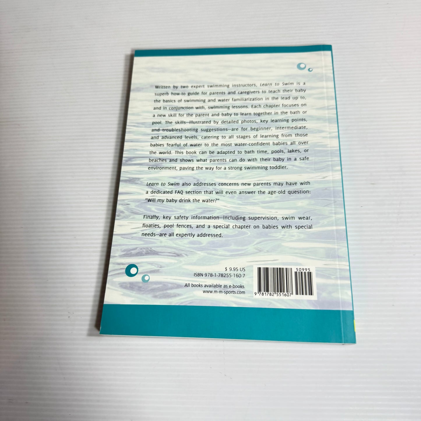 Learn to Swim : Helping Parents Teach Their Baby To Swim - Tracey Ayton & Ben Holden (New)