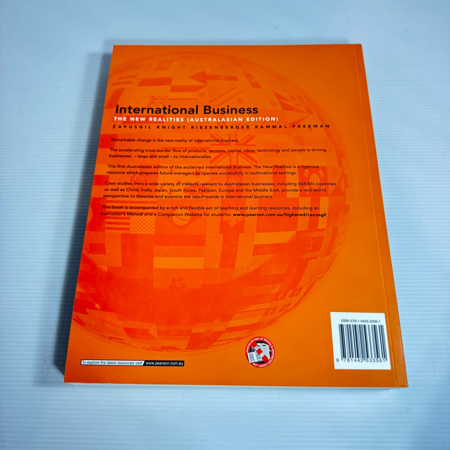 International Business: The New Realities - Cavusgil, Knight, Riesenberge, Rammal, Freeman (New)