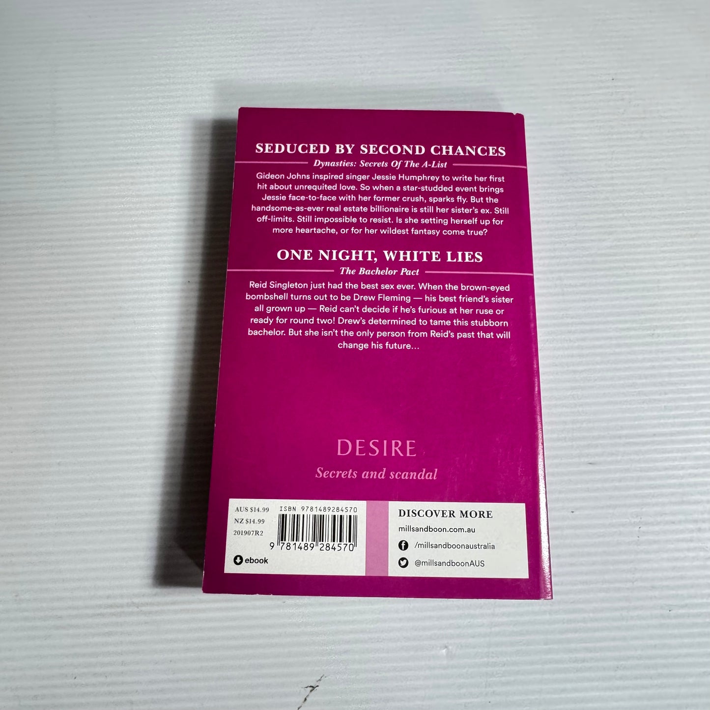 Mills & Boon Desire 2 in 1 : Seduced By Second Chances - Reese Ryan, One Night, White Lies - Jessica Lemmon (New)