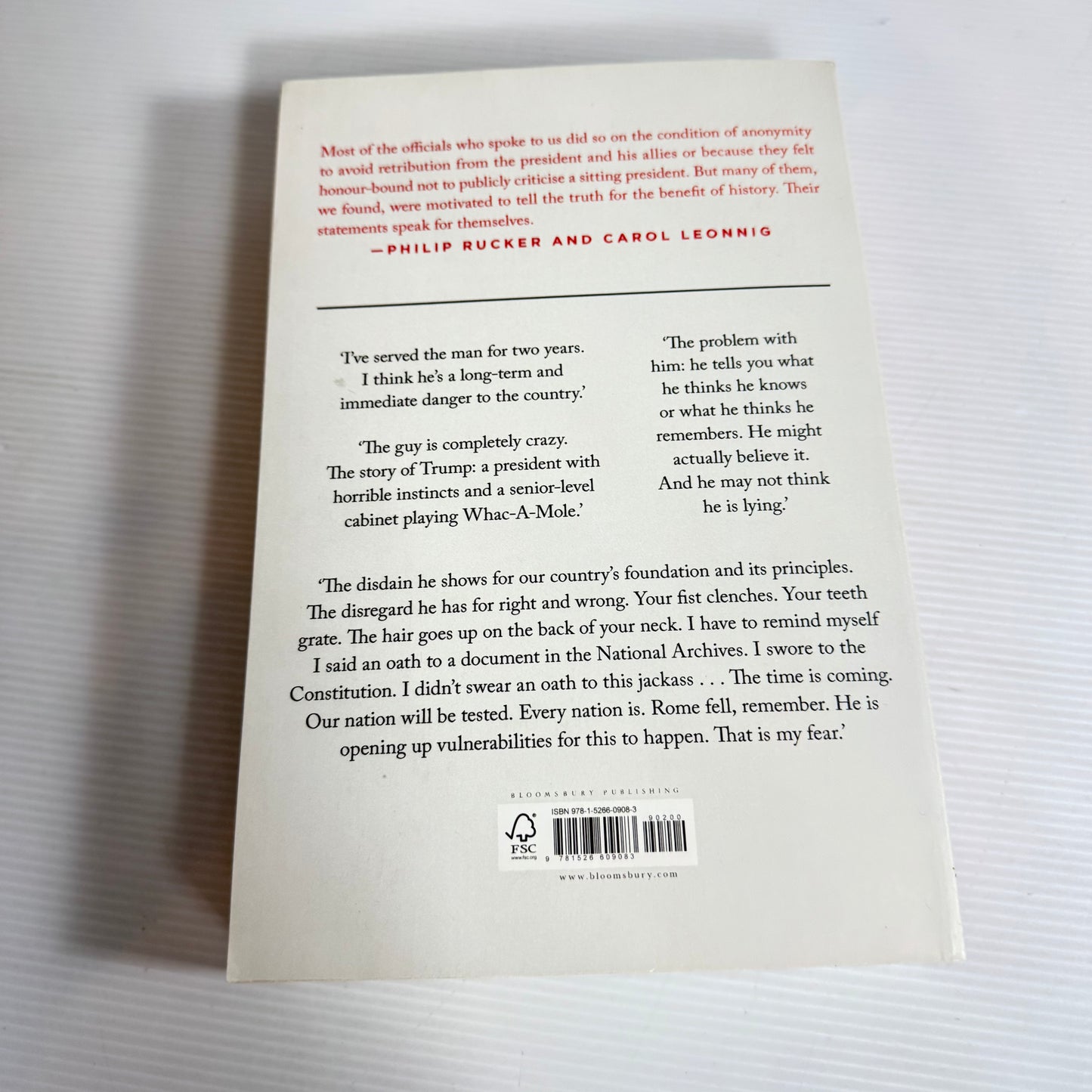 A Very Stable Genius : Donald J. Trump's Testing of America - Philip Rucker & Carol Leonnig (New)