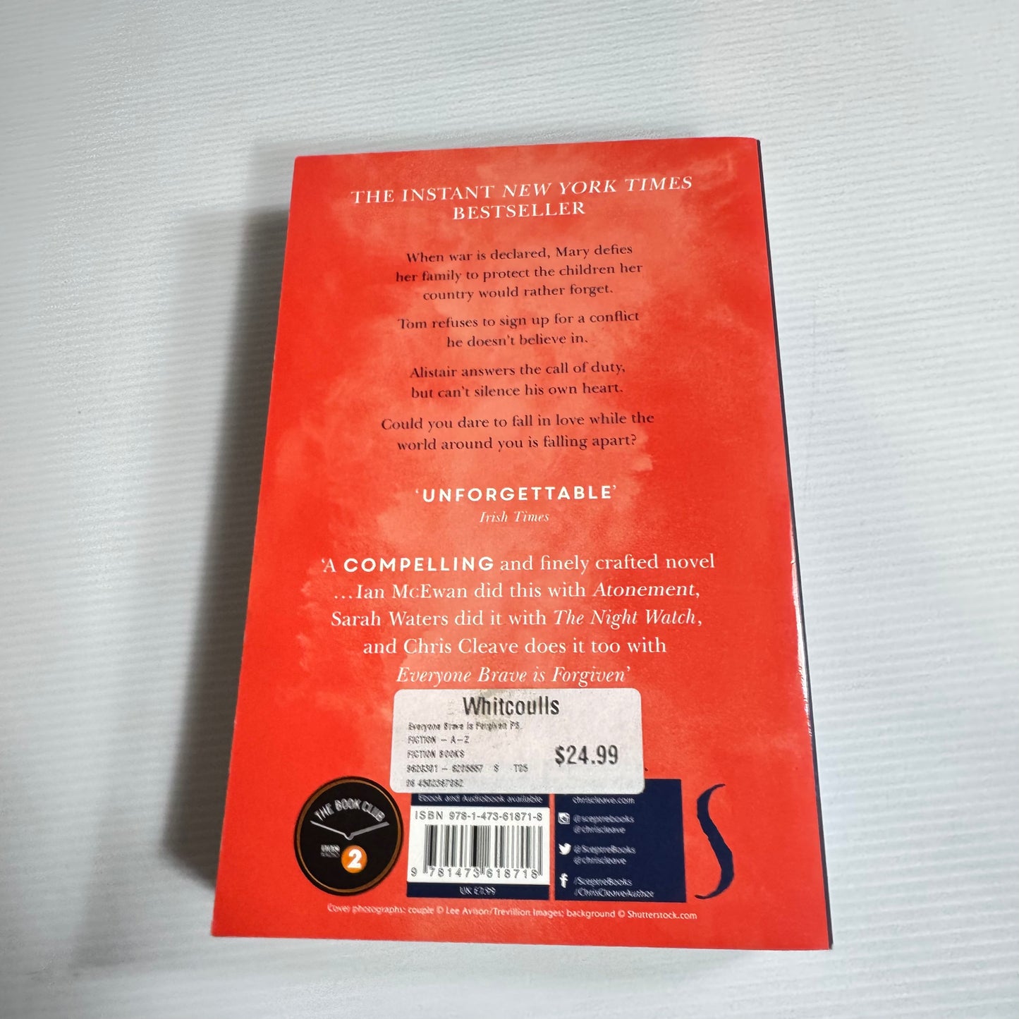 Everyone Brave Is Forgiven - Chris Cleave (New)
