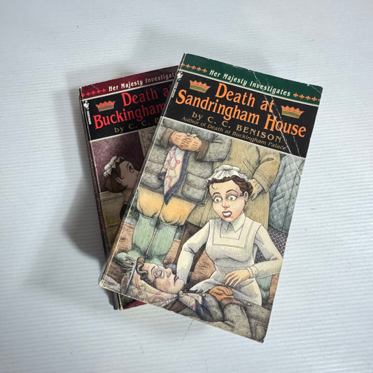 C. C. Benison Her Majesty Investigates Bundle x 2 : Death at Sandringham House & Death at Buckingham Palace (Vintage 1996)(3418)