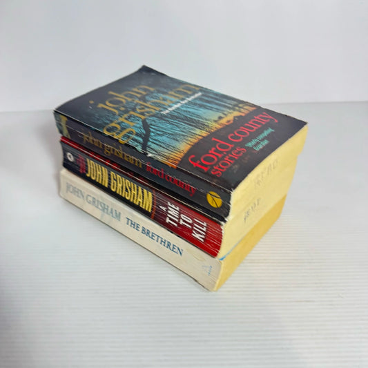 John Grisham Book Bundle x 3 Books : Ford County Stories, The Brethren, A Time To Kill (2297)